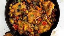 Chicken Thighs with Tomatoes and Olives