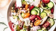 Chickpea Chicken Salad with Lemon Dressing