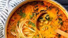 Chickpea Coconut Curry Noodle Soup