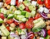 Chickpea Feta and Avocado Salad