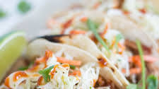 Chipotle BBQ Pulled Pork Tacos with Cilantro Lime Coleslaw