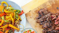 Chipotle Flank Steak & Pepper Fajitas