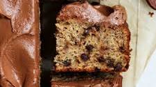 Chocolate Chip Banana Cake with Creamy Milk Chocolate Frosting