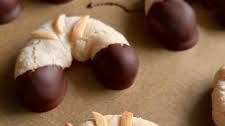 Chocolate Dipped Almond Horn Cookies
