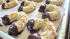 Chocolate Dipped Almond Horns