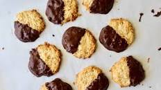 Chocolate Dipped Coconut Cookies