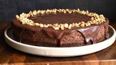 Chocolate-Glazed Hazelnut Mousse Cake