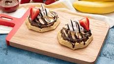 Chocolate-Hazelnut Banana Bliss Waffles