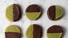 Chocolate Matcha Almond Shortbread