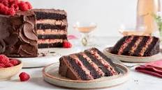 Chocolate Mousse Cake with Raspberries