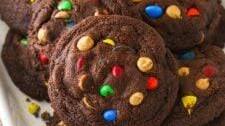 Chocolate Peanut Butter M&M Cookies