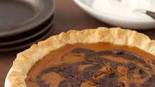 Chocolate-Swirled Pumpkin Pie