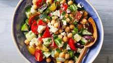 Chopped Salad with Chickpeas, Olives & Feta