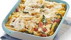 Chorizo, ricotta & spinach pasta bake