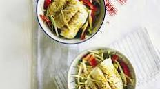 Citrus & ginger steamed fish with stir-fry veg
