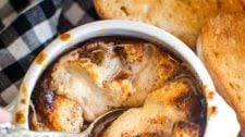 Classic French Onion Soup with Red Wine