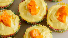 Coconut Cupcakes with Mango Frosting