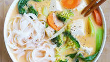 Coconut Curry Noodle Soup- My Favorite Takeout Copycat! Vegan + Gluten-Free