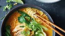 Coconut Curry Ramen with Chicken and Bok Choy