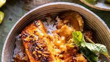 Coconut Curry Salmon with Garlic Butter