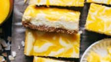 Coconut Mango Cheesecake Bars