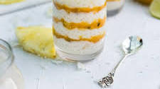 Coconut Tapioca Pudding with Passion Sauce