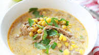 Corn Chowder with Pulled Pork