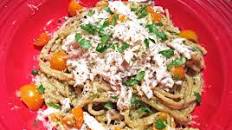 Crab Pesto Cream Pasta