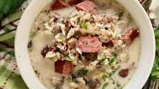 Cream of Sausage and Wild Rice Soup