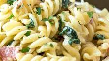 Creamy Bacon Pasta with Spinach