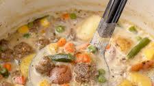 Creamy Beef and Vegetable Soup