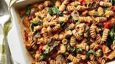 Creamy Boursin Pasta with Spinach, Mushrooms & Tomatoes