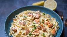 Creamy Lemon Salmon and Dill Pasta