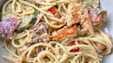 Creamy Mediterranean Salmon Pasta