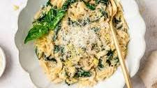 Creamy Spinach Lemon Orzo