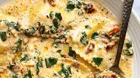 Creamy Sun-dried Tomato and Spinach Ravioli