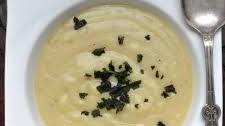 Creamy Sweet Potato Soup with Fried Sage