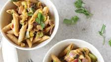 Creamy Sweet Potato and Black Bean Pasta Skillet