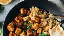 Crispy Balsamic Tofu & Quinoa Bowls