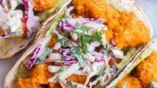 Crispy Buffalo Tofu Tacos