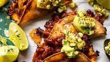 Crispy Chipotle BBQ Chicken Tacos with Creamy Charred Corn Salsa