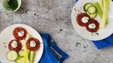 Crispy Genoa Chips with Herb and Goat Cheese Dip