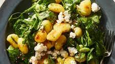 Crispy Gnocchi With Spinach and Feta