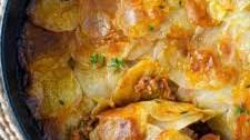 Crispy Potato Topped Beef “Pie”