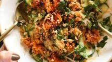 Crispy Rice Salad with Cucumbers and Herbs
