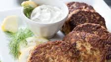 Crispy Salmon Patties with Lemon Dill Sauce