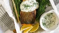 Crispy Salmon with Dill Sauce