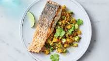 Crispy Skin Barramundi With Spicy Mango Salsa Recipe | Woolworths