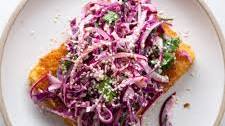 Crispy Tofu Cutlet with Cabbage Slaw