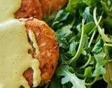 Crispy Tofu Patties with Creamy Cilantro Sauce